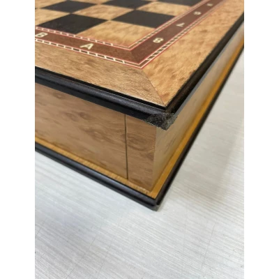 Шахматный ларец с ящиками эвкалипт 47х47 №5