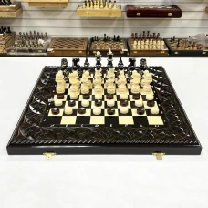 Набор 3 в 1 шахматы нарды шашки резные лак Змея