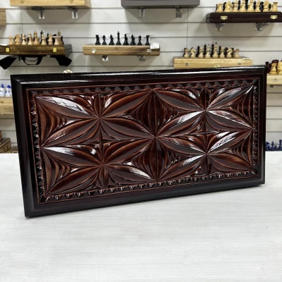 Нарды резные Орнамент лак 55 см