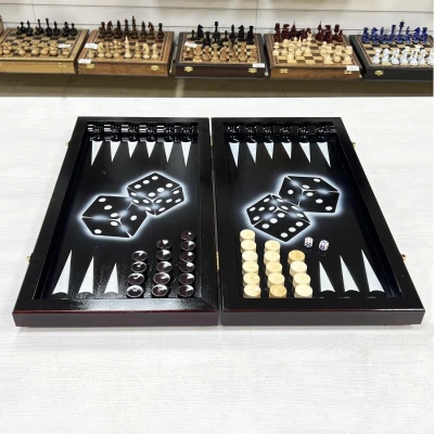 Нарды резные Орнамент лак 55 см