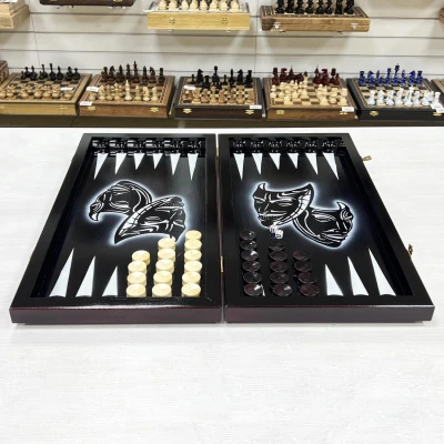 Нарды резные Маска лак 60 см