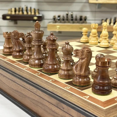 Шахматный ларец Эндшпиль орех большие