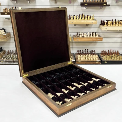 Шахматы в ларце премиальные из ореха и бука
