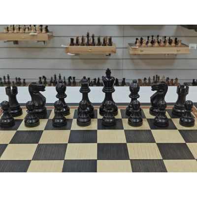 Шахматы подарочные Гамбит мореный дуб большие