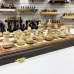 Шахматы подарочные из ореха, ясеня и бука доска 50 на 50 см, фигуры с утяжелением