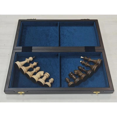 Подарочные шахматы из моренного дуба с резными фигурами граб