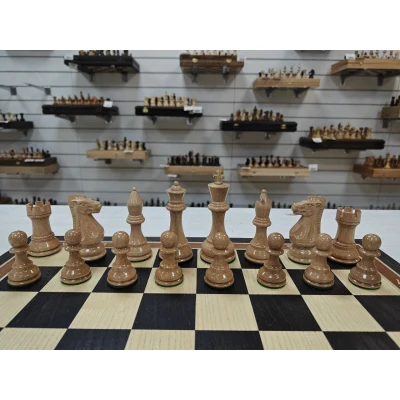 Шахматы подарочные Суприм из мореного дуба