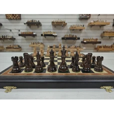Шахматы подарочные Суприм из мореного дуба