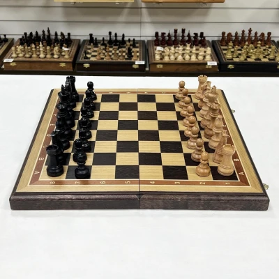 Шахматы профессиональные Индийский Стаунтон дуб с утяжелением