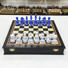 Шахматы подарочные художественная роспись гжель