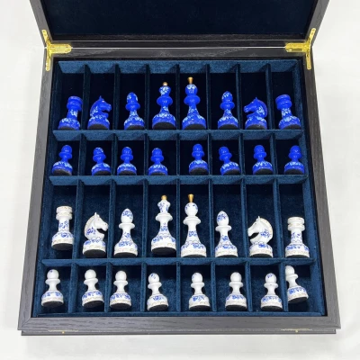 Шахматы подарочные художественная роспись гжель