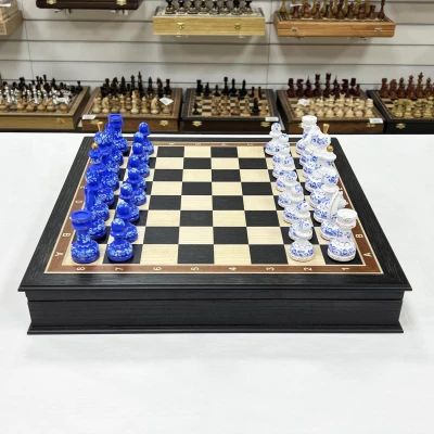 Шахматы подарочные художественная роспись гжель