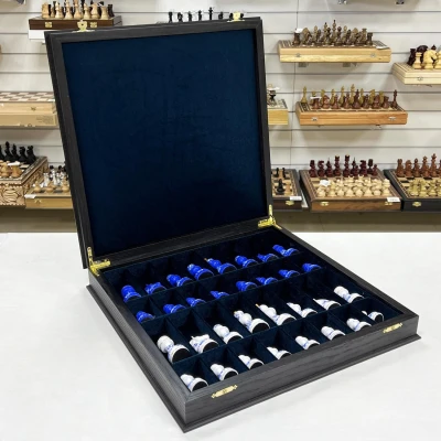 Шахматы подарочные художественная роспись гжель