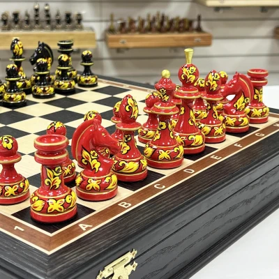 Шахматы подарочные художественная роспись хохлома