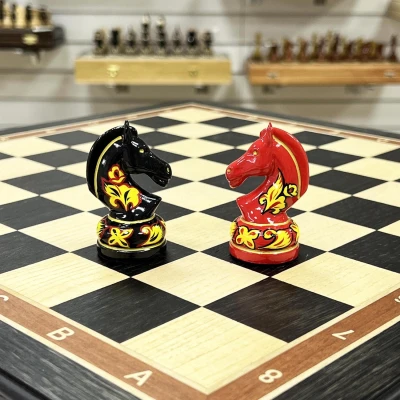 Шахматы подарочные художественная роспись хохлома