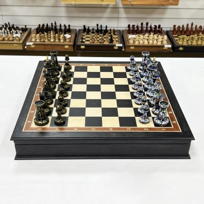 Шахматы подарочные Каллиграфия Стаунтон моренный дуб