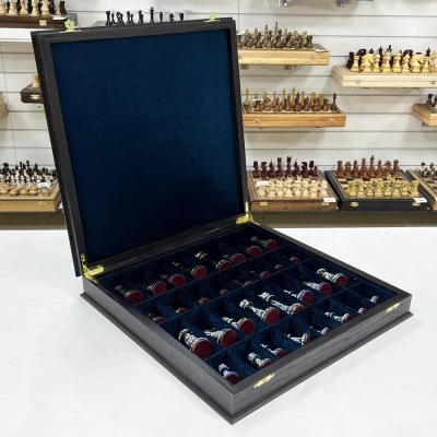 Шахматы подарочные Каллиграфия Стаунтон моренный дуб