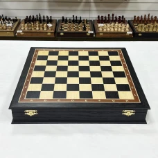 Шахматный ларец из мореного дуба средний