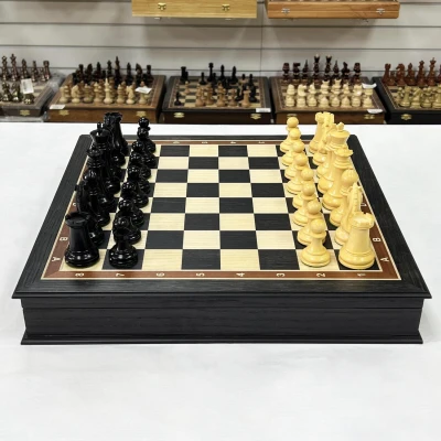 Шахматы в ларце эксклюзивные подарочные мореный дуб Стаунтон Royal