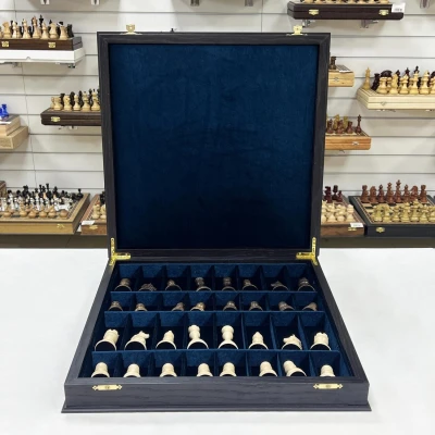 Шахматный ларец деревянный мореный дуб Бастион матовый