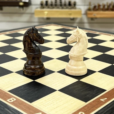 Шахматный ларец деревянный мореный дуб Бастион матовый