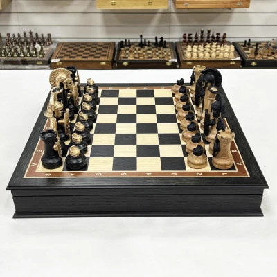 Шахматный ларец эксклюзивный мореный дуб Римляне