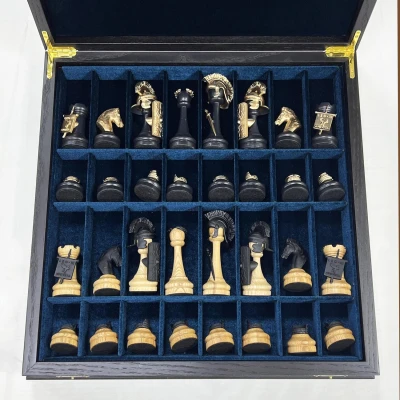 Шахматный ларец эксклюзивный мореный дуб Римляне