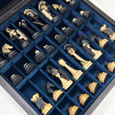 Шахматный ларец эксклюзивный мореный дуб Римляне