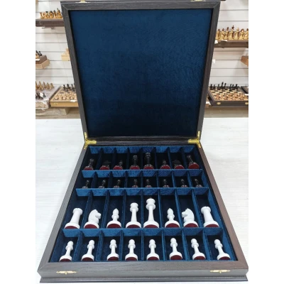 Шахматный ларец из мореного дуба с фигурами из бука Люкс