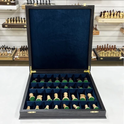 Шахматы подарочные в ларце из мореного дуба с фигурами Суприм