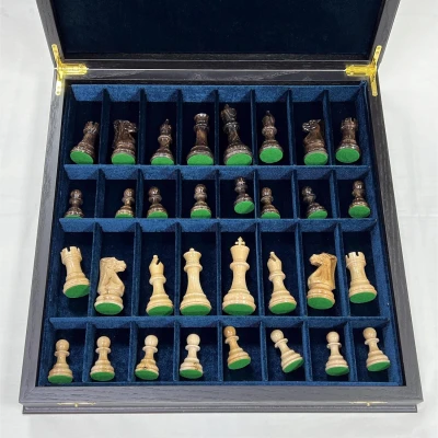 Шахматы подарочные в ларце из мореного дуба с фигурами Суприм