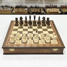 Шахматы в ларце эксклюзивные орех Бастион матовые