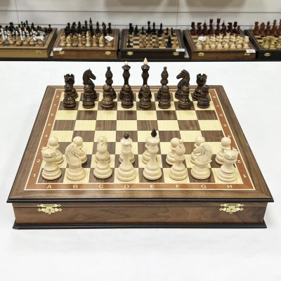 Шахматы в ларце эксклюзивные орех Бастион матовые