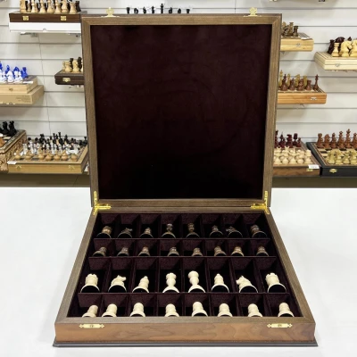 Шахматы в ларце эксклюзивные орех Бастион матовые