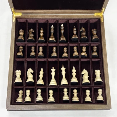 Шахматы в ларце эксклюзивные орех Бастион матовые