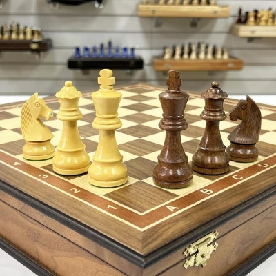 Шахматный ларец орех Стаунтон чемпион