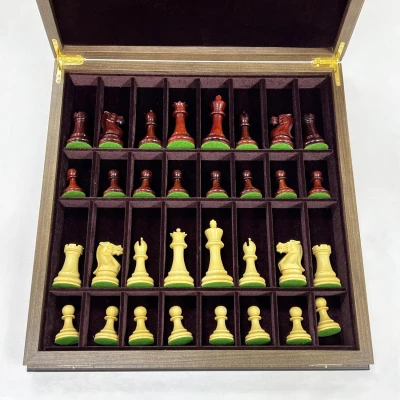 Шахматный ларец орех Стаунтон ретро самшит падук