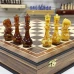Шахматы в ларце из ореха с янтарными фигурами