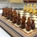 Шахматы в ларце из ореха с янтарными фигурами