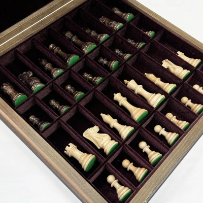 Шахматы подарочные в ларце американский орех 45х45см с фигурами Суприм