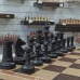 Шахматы подарочные в ларце из дуба с фигурами Авангард из бука