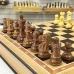 Шахматы подарочные в ларце из дуба с индийскими фигурами из самшита и палисандра
