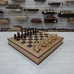 Шахматы подарочные в ларце из дуба с фигурами из карельской березы