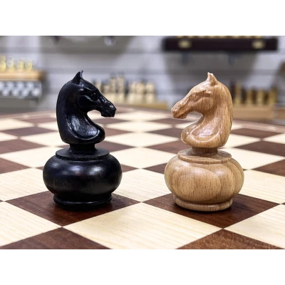 Шахматный ларец Махагон красное дерево с фигурами Неваляшки 45 см