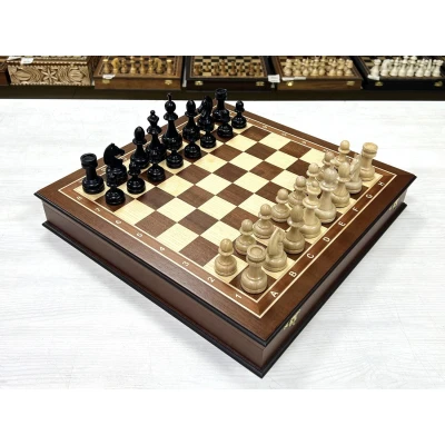 Шахматный ларец Махагон красное дерево Турнирный премиум 45 см