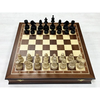 Шахматный ларец Махагон красное дерево Турнирный премиум 45 см