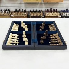 Шахматы эксклюзивные из мореного дуба и граба 45 на 45 см