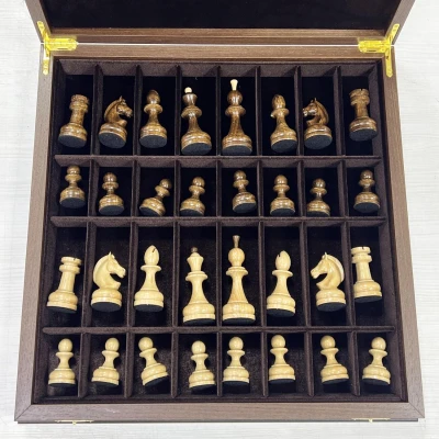 Шахматы в ларце подарочные венге Премиальный люкс