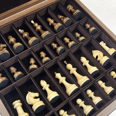 Шахматы в ларце подарочные венге Премиальный люкс