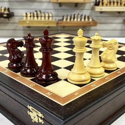 Шахматы эксклюзивные венге Стаунтон ретро падук